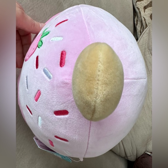 Kellytoy Pama the Pink Strawberry Cake Pop Squishmallow Plush Stuffed Toy 12” - Picture 6 of 13